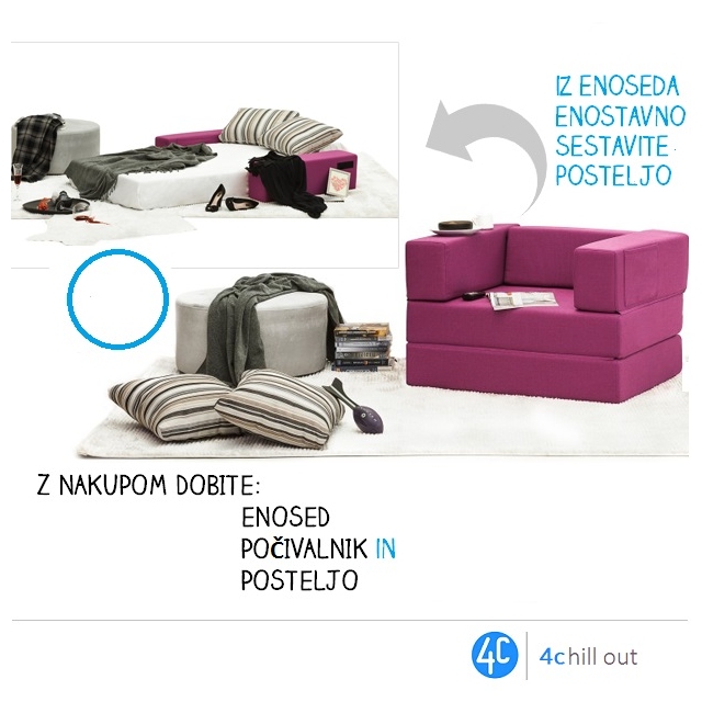 Sofas 4Chill out-enosed-počivalnik-postelja za vsakodnevno spanje-siva